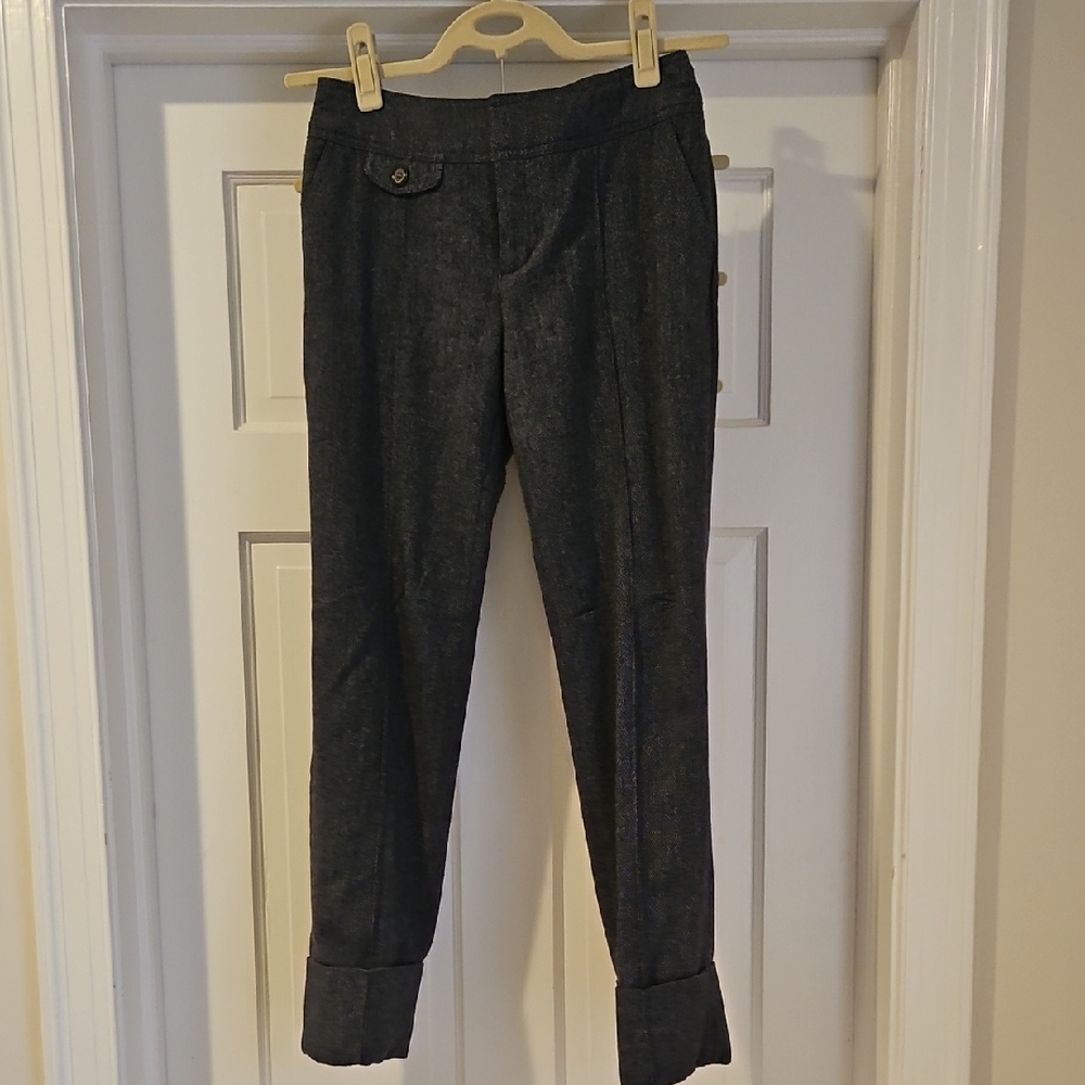 Anthropologie Charcoal Wool Blend Trousers